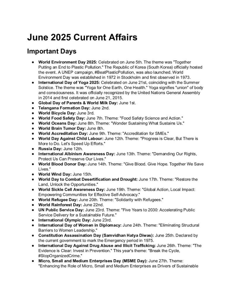 thumbnail of June 2025 Current Affairs (English)