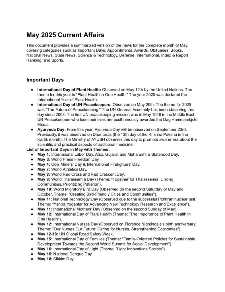 thumbnail of May 2025 Current Affairs (English)